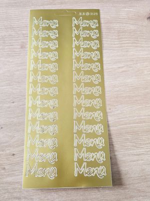 Sticker Schriftsticker -Menü- modern gold